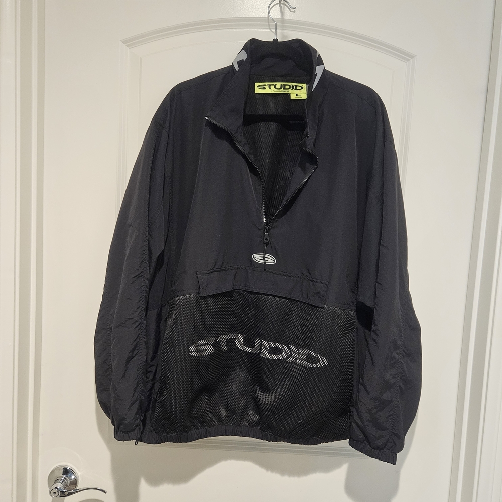 PacSun Anorak By Supervsn Black Windbreaker Jacket # 805